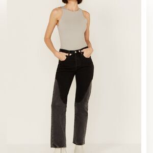 Levi's 501 Original off the ranch two-tone straight-leg denim jeans 26